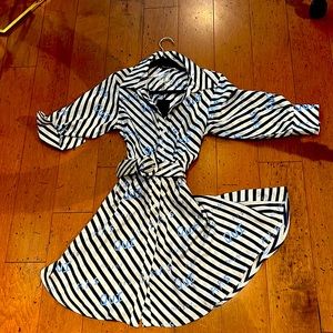 Silk dress with belt